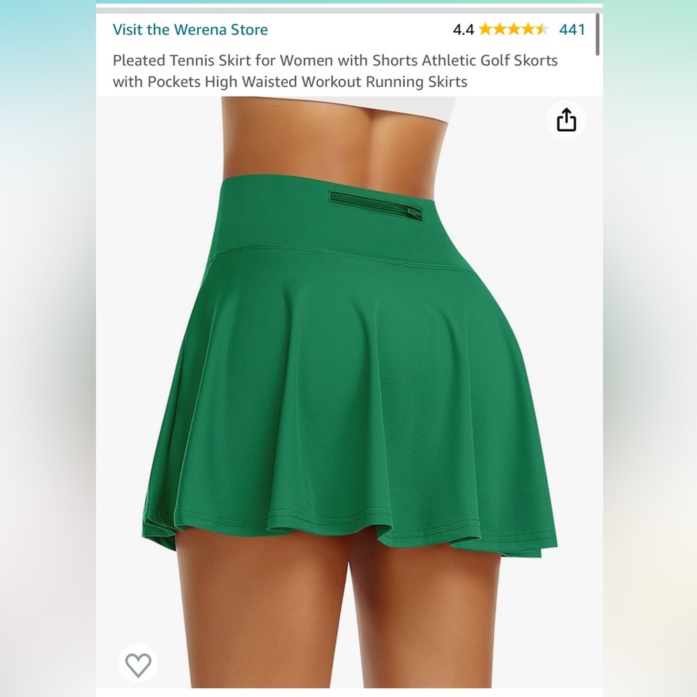 Green golf skirt